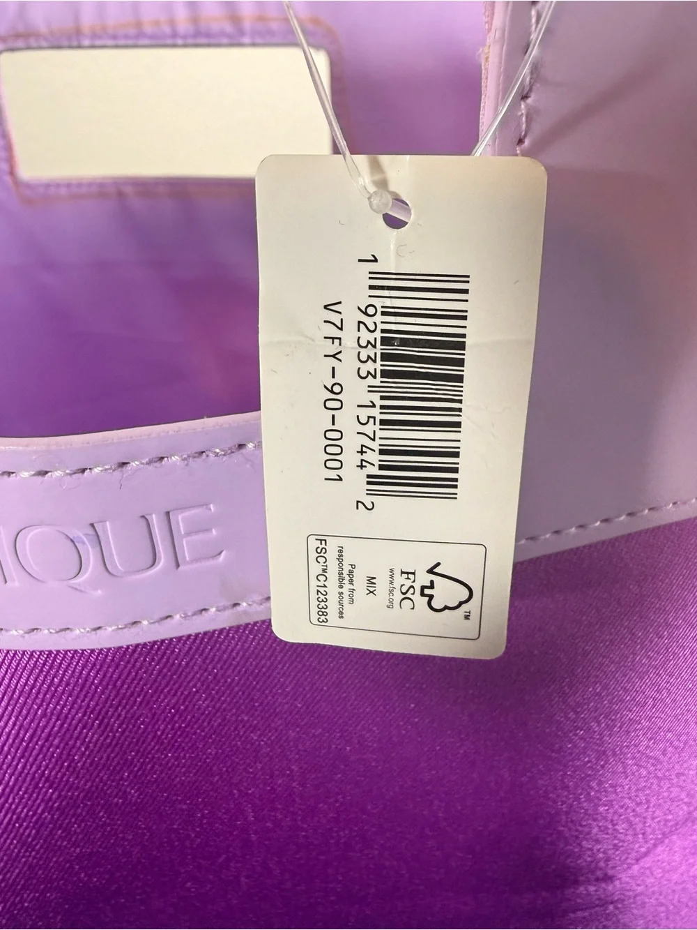Clinique Violet Tote with Lavender Handle Accent